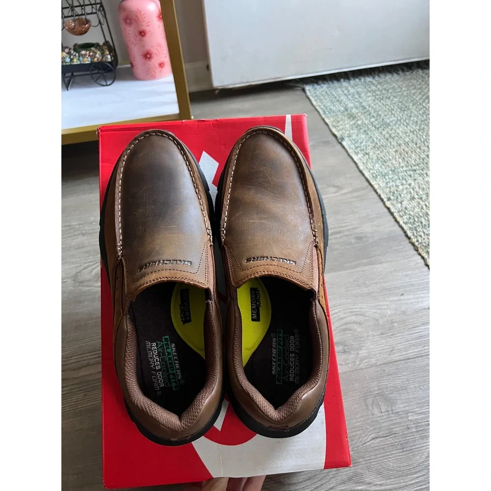 Skechers Men's Zenfield Fredrick Loafers Dark Brown 205312 Size 10